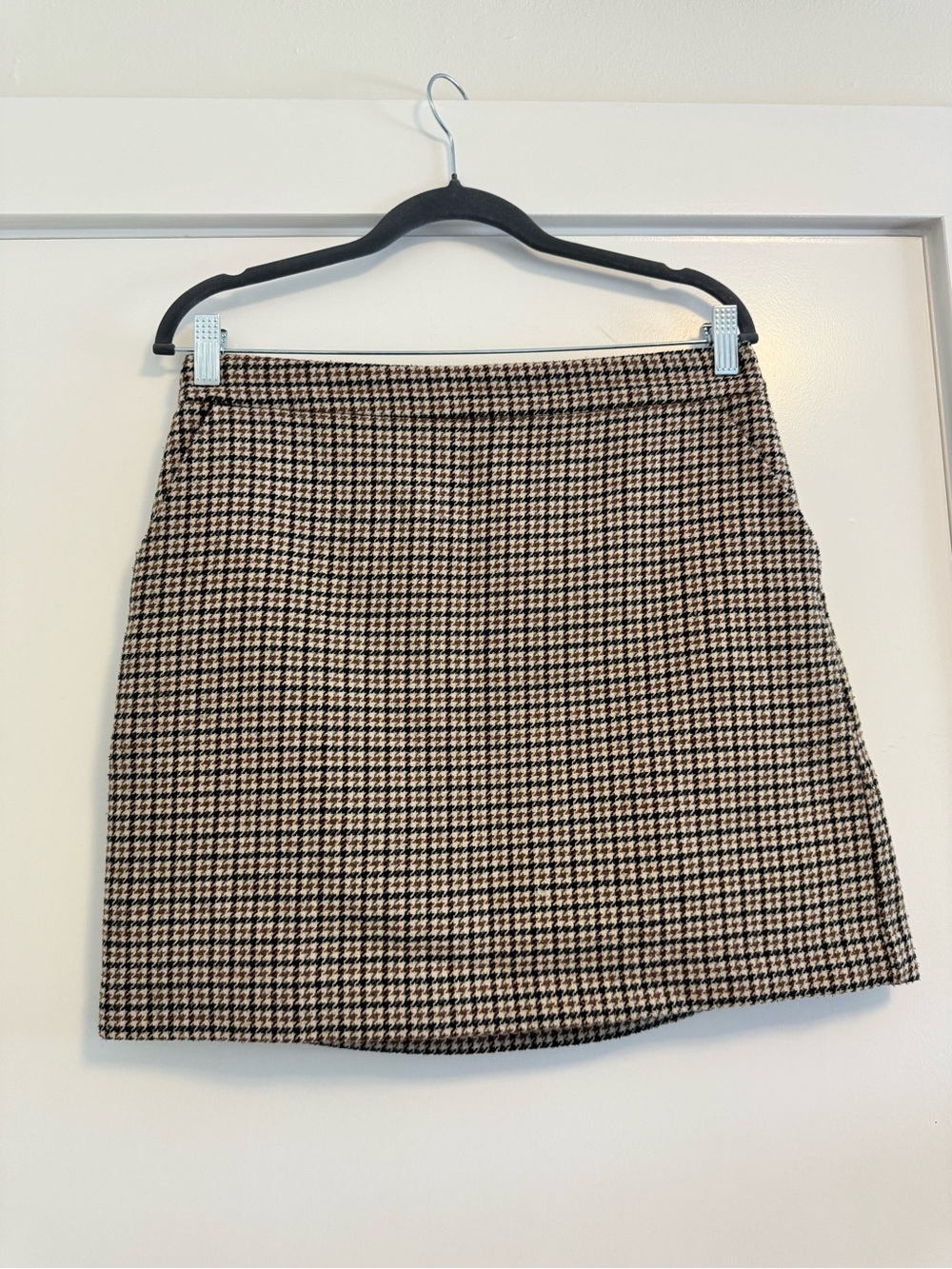 Ever New Melbourne Hanna Rust Houndstooth Check Mini Skirt Size 8